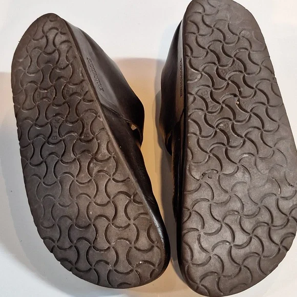 Birkenstock Men's Dark Brown Leather Londons - Picture 5 of 6